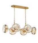 Quintiesse Lampa wyspowa Nottingham - 6 źródeł światła - Antyczny mosiądz QN-NOTTINGHAM-6LP-AB