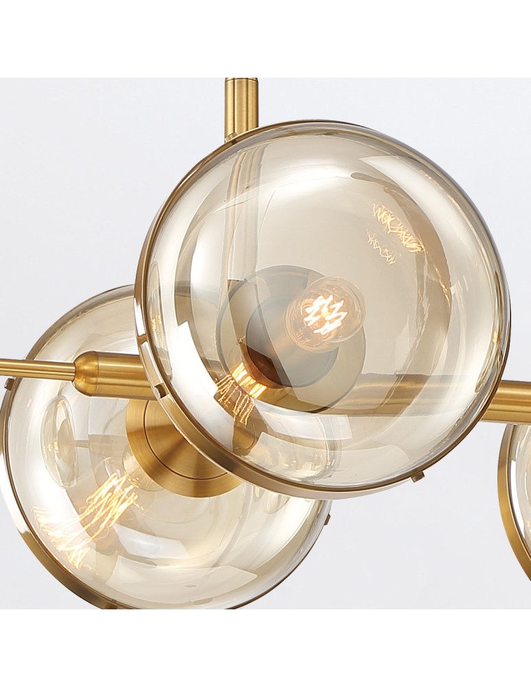 Quintiesse Lampa wyspowa Nottingham - 6 źródeł światła - Antyczny mosiądz QN-NOTTINGHAM-6LP-AB