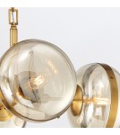 Pendant lamps over the island - Quintiesse Nottingham island lamp - 6 light sources - Antique brass Elstead Lighting QN-NOTTINGHAM-6LP-AB - product 3