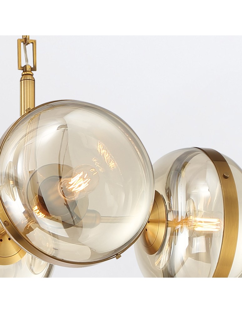 Quintiesse Lampa wyspowa Nottingham - 6 źródeł światła - Antyczny mosiądz QN-NOTTINGHAM-6LP-AB