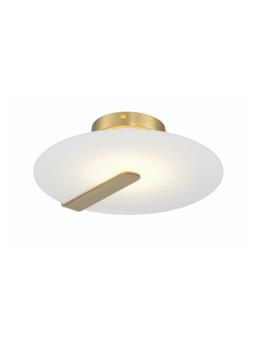 Quintiesse Small plafond / wall lamp Nuvola - Brushed Gold Elstead Lighting QN-NUVOLA-F-S-BG