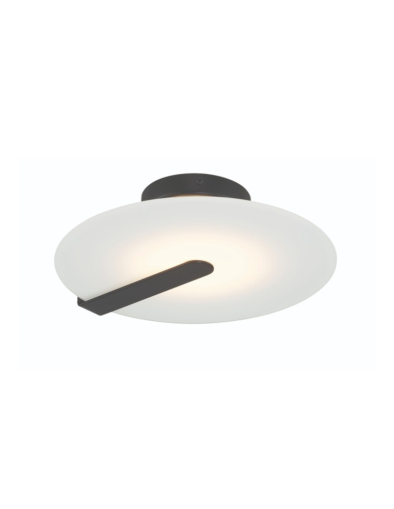 Modern ceiling lamps - Quintiesse Small plafond / wall lamp Nuvola - Matte black Elstead Lighting QN-NUVOLA-F-S-BK - product kolory-swiatla.pl 1