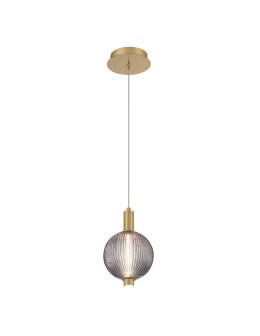Quintiesse Mała lampa wisząca Palmas - 1 źródło światła - Szczotkowane złoto QN-PALMAS-1MP-BG