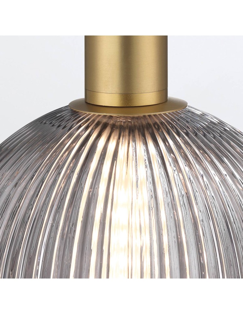 Pendant lamps spheres - Quintiesse Palmas small pendant lamp - 1 light source - Brushed gold Elstead Lighting QN-PALMAS-1MP-BG - product kolory-swiatla.pl 3