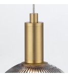 Pendant lamps spheres - Quintiesse Palmas small pendant lamp - 1 light source - Brushed gold Elstead Lighting QN-PALMAS-1MP-BG - product 5