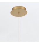 Pendant lamps spheres - Quintiesse Palmas small pendant lamp - 1 light source - Brushed gold Elstead Lighting QN-PALMAS-1MP-BG - product 6