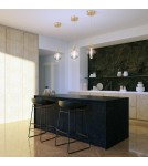 Pendant lamps spheres - Quintiesse Palmas small pendant lamp - 1 light source - Brushed gold Elstead Lighting QN-PALMAS-1MP-BG - product 7