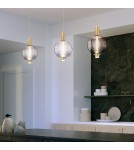 Pendant lamps spheres - Quintiesse Palmas small pendant lamp - 1 light source - Brushed gold Elstead Lighting QN-PALMAS-1MP-BG - product 8