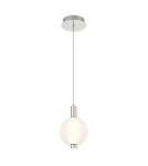 Pendant lamps spheres - Quintiesse Palmas small pendant lamp - 1 light source - Polished Nickel Elstead Lighting QN-PALMAS-1MP-PN - product 1