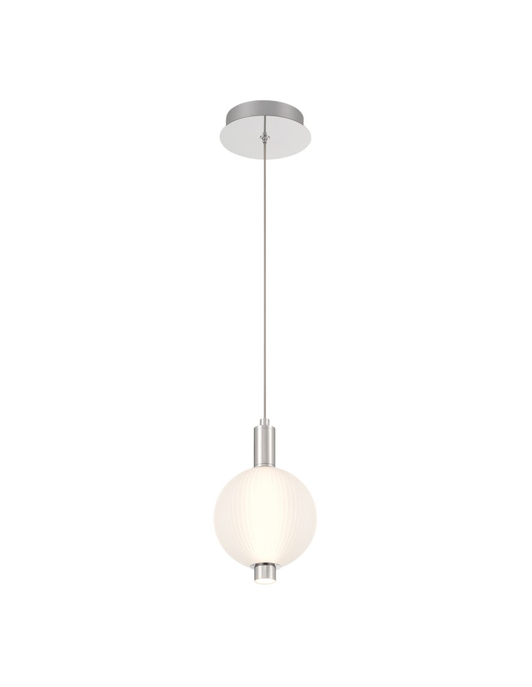 Pendant lamps spheres - Quintiesse Palmas small pendant lamp - 1 light source - Polished Nickel Elstead Lighting QN-PALMAS-1MP-PN - product kolory-swiatla.pl 1