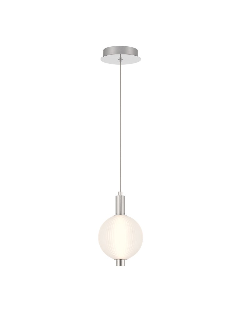 Pendant lamps spheres - Quintiesse Palmas small pendant lamp - 1 light source - Polished Nickel Elstead Lighting QN-PALMAS-1MP-PN - product kolory-swiatla.pl 2