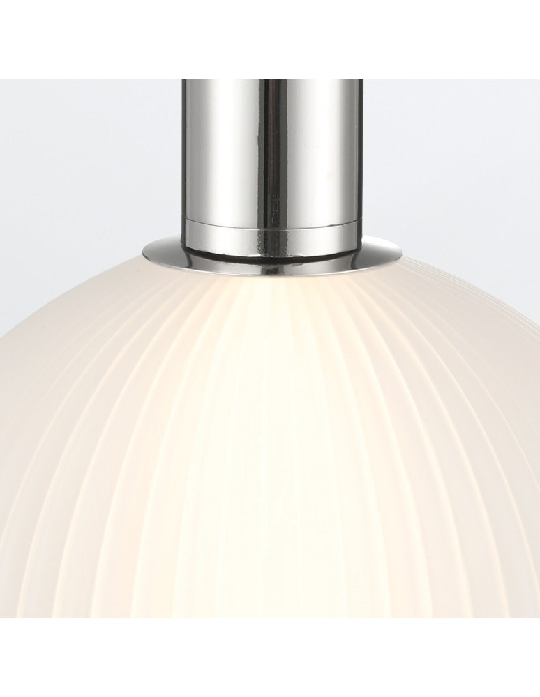 Pendant lamps spheres - Quintiesse Palmas small pendant lamp - 1 light source - Polished Nickel Elstead Lighting QN-PALMAS-1MP-PN - product kolory-swiatla.pl 3