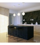 Pendant lamps spheres - Quintiesse Palmas small pendant lamp - 1 light source - Polished Nickel Elstead Lighting QN-PALMAS-1MP-PN - product 7