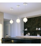 Pendant lamps spheres - Quintiesse Palmas small pendant lamp - 1 light source - Polished Nickel Elstead Lighting QN-PALMAS-1MP-PN - product 8