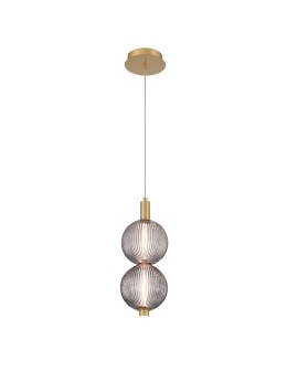 Quintiesse Palmas small pendant lamp - 2 light sources - Brushed gold Elstead Lighting QN-PALMAS-2MP-BG