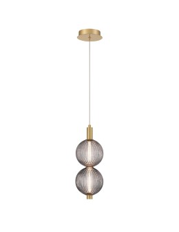 Quintiesse Palmas small pendant lamp - 2 light sources - Brushed gold Elstead Lighting QN-PALMAS-2MP-BG - product 2