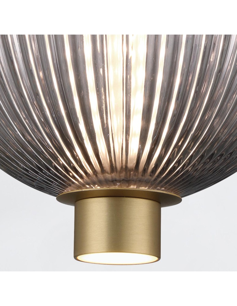 Pendant lamps spheres - Quintiesse Palmas small pendant lamp - 2 light sources - Brushed gold Elstead Lighting QN-PALMAS-2MP-BG - product kolory-swiatla.pl 4