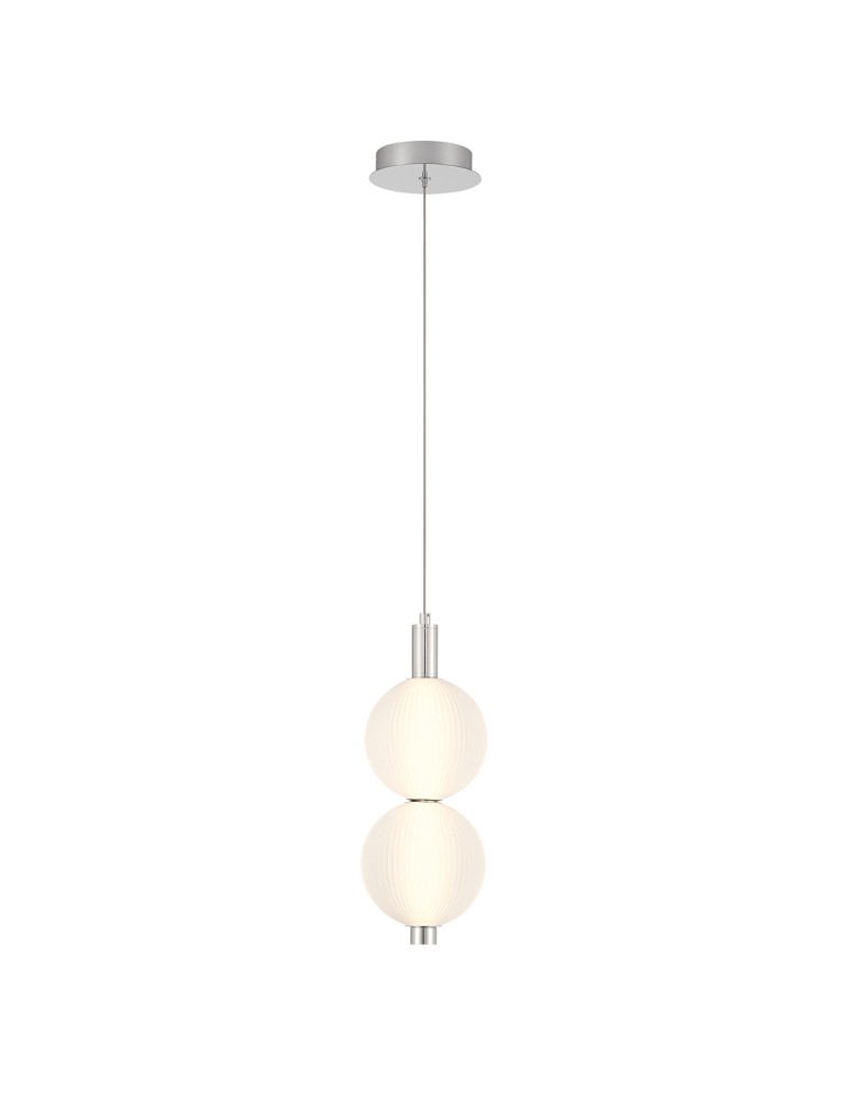 Quintiesse Mała lampa wisząca Palams - 2 źródła światła - Polerowany nikiel QN-PALMAS-2MP-PN