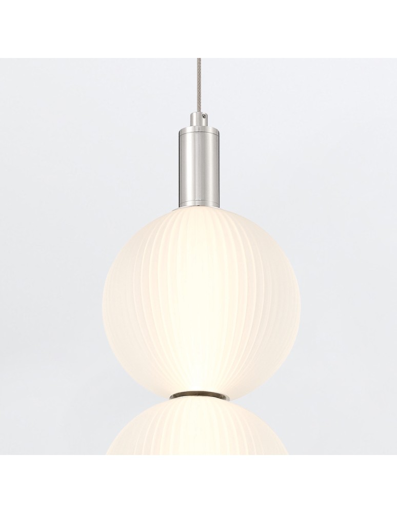 Quintiesse Mała lampa wisząca Palams - 2 źródła światła - Polerowany nikiel QN-PALMAS-2MP-PN