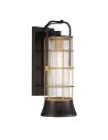 Quintiesse Rivamar medium wall lantern - 1 light source - Brown and gold IP44 Elstead Lighting QN-RIVAMAR-M-BLK