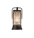 Outdoor wall lamps - Quintiesse Small wall lantern Rivamar - 1 light source - Brown and gold IP44 Elstead Lighting QN-RIVAMAR-S-BLK-GD - product 2