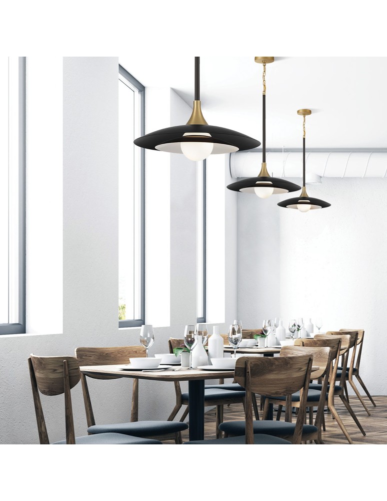 Classic pendant lamps - Quintiesse Welsh Pendant Lamp - Matte Black Elstead Lighting QN-WELSH-P-BK. - product kolory-swiatla.pl 6