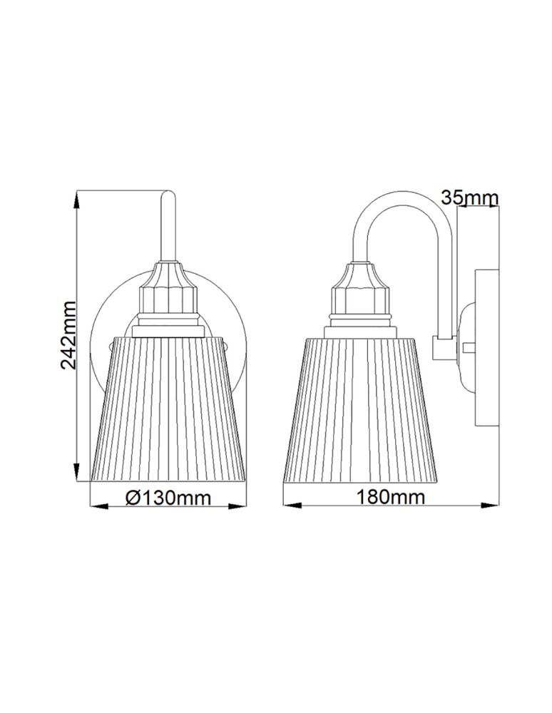 Bathroom wall lamps - Quintiesse Addison wall lamp - 1 light source IP44 Elstead Lighting QN-ADDISON1-BATH - product kolory-swiatla.pl 6