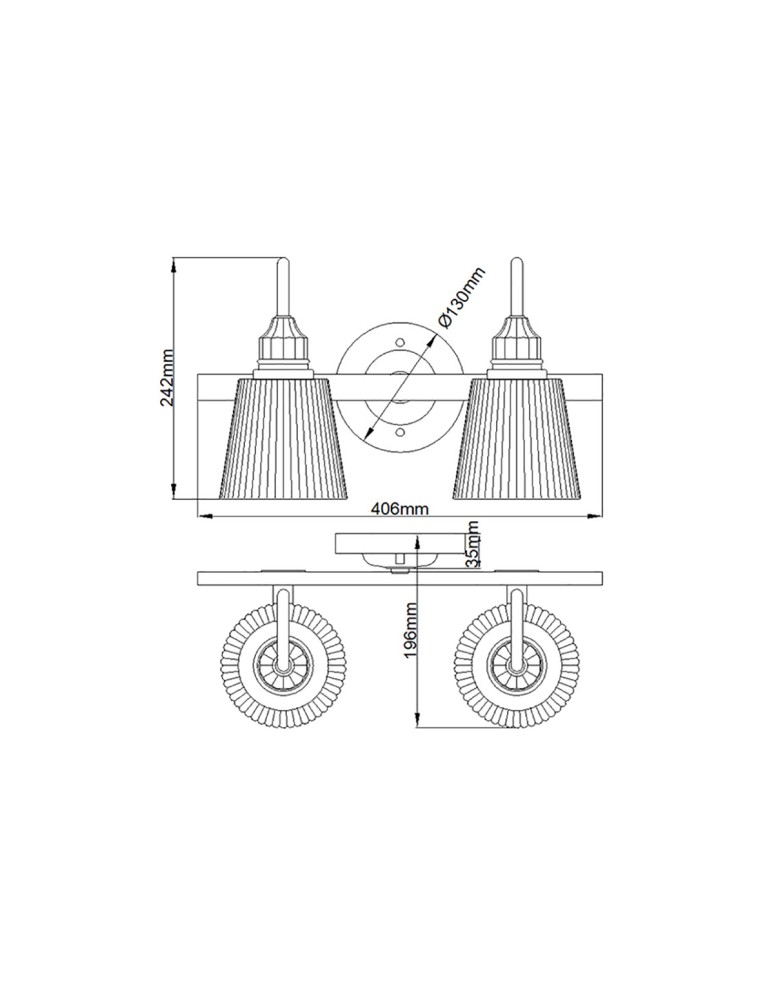 Bathroom wall lamps - Quintiesse Addison wall lamp - 2 light sources IP44 Elstead Lighting QN-ADDISON2-BATH - product kolory-swiatla.pl 7