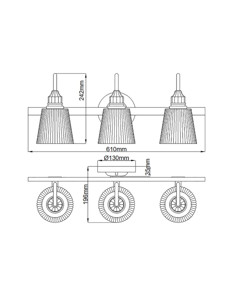 Bathroom wall lamps - Quintiesse Addison wall lamp - 3 light sources IP44 Elstead Lighting QN-ADDISON3-BATH - product kolory-swiatla.pl 7