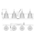 Bathroom wall lamps - Quintiesse Addison wall lamp - 4 light sources IP44 Elstead Lighting QN-ADDISON4-BATH - product 7