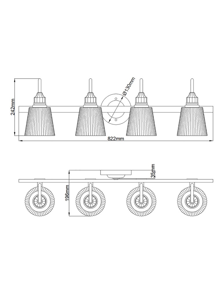Quintiesse Kinkiet Addison - 4 źródła światła IP44 Elstead Lighting QN-ADDISON4-BATH