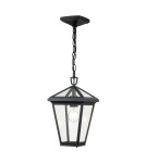 Outdoor pendant lamps - Quintiesse Small pendant lantern Alford Place - 1 light source IP44 Elstead Lighting QN-ALFORD-PLACE8-S-MB - product 1