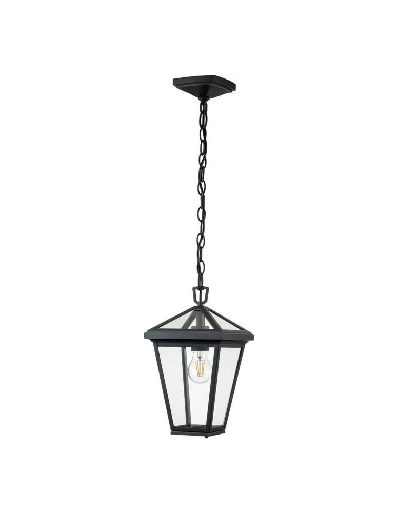 Outdoor pendant lamps - Quintiesse Small pendant lantern Alford Place - 1 light source IP44 Elstead Lighting QN-ALFORD-PLACE8-S-MB - product kolory-swiatla.pl 6