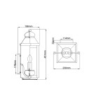 Outdoor wall lamps - Quintiesse Anchorage wall lantern - 2 light sources IP44 Elstead Lighting QN-ANCHORAGE-M - product 5