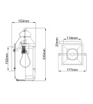 Outdoor wall lamps - Quintiesse Anchorage wall lantern - 1 light source IP44 Elstead Lighting QN-ANCHORAGE-S - product 5