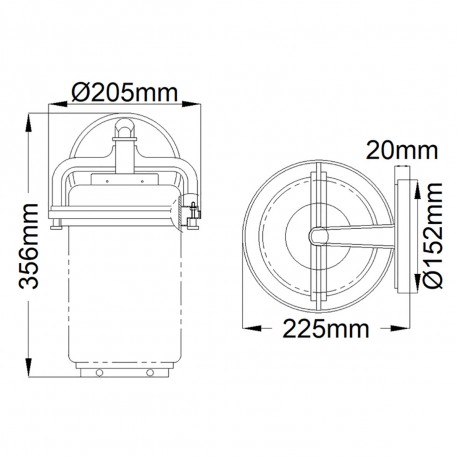 Quintiesse Średnia latarnia naścienna Andover - 1 źródło światła IP44 Elstead Lighting QN-ANDOVER-M