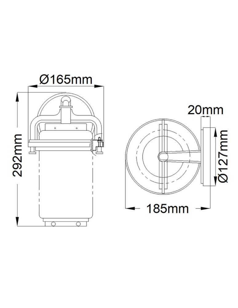 Outdoor wall lamps - Quintiesse Small Andover wall lantern - 1 light source IP44 Elstead Lighting QN-ANDOVER-S - product kolory-swiatla.pl 5