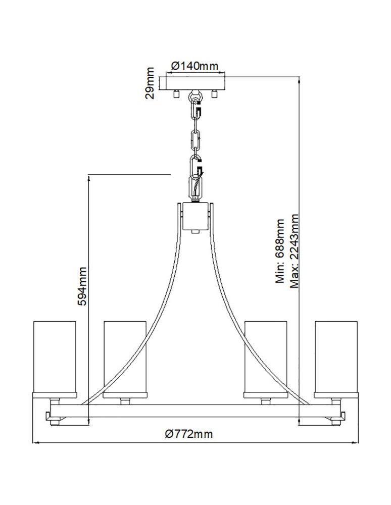 Quintiesse Żyrandol Angelo - 6 źródeł światła Elstead Lighting QN-ANGELO6