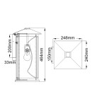 Outdoor wall lamps - Quintiesse Ashbern wall lantern - 1 light source IP44 Elstead Lighting QN-ASHBERN-L - product 5