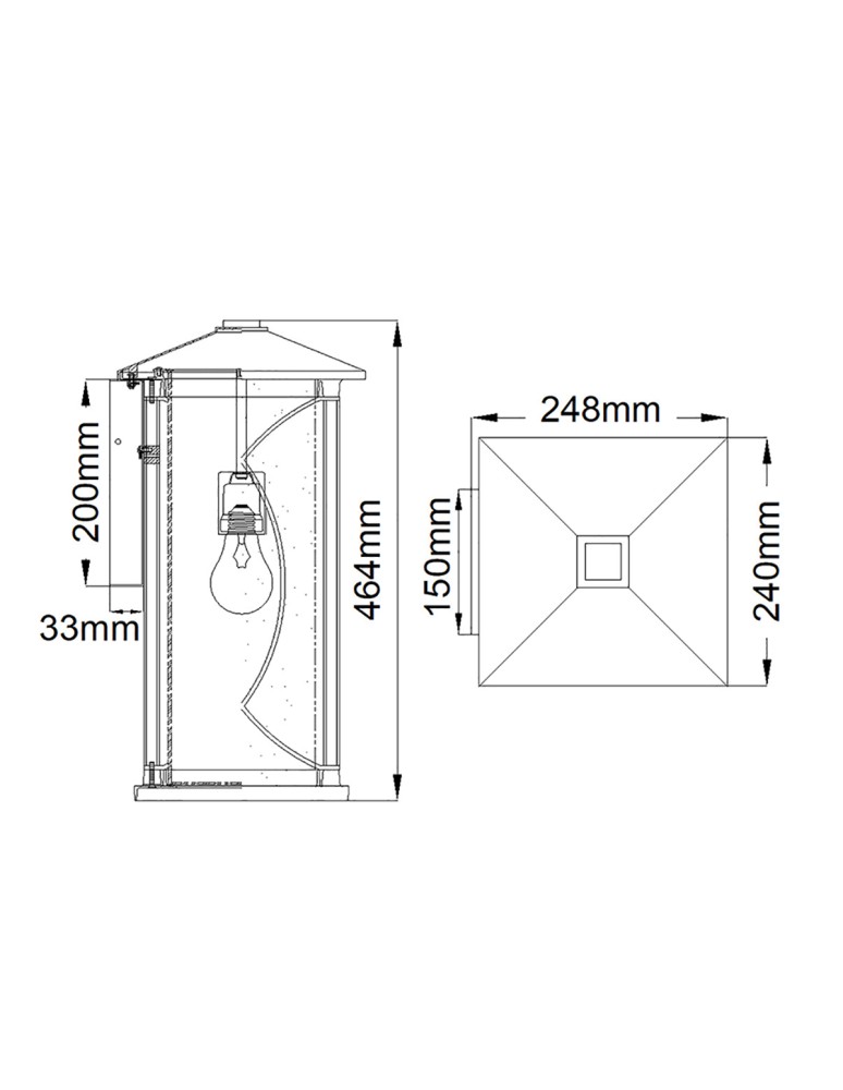 Outdoor wall lamps - Quintiesse Ashbern wall lantern - 1 light source IP44 Elstead Lighting QN-ASHBERN-L - product kolory-swiatla.pl 5