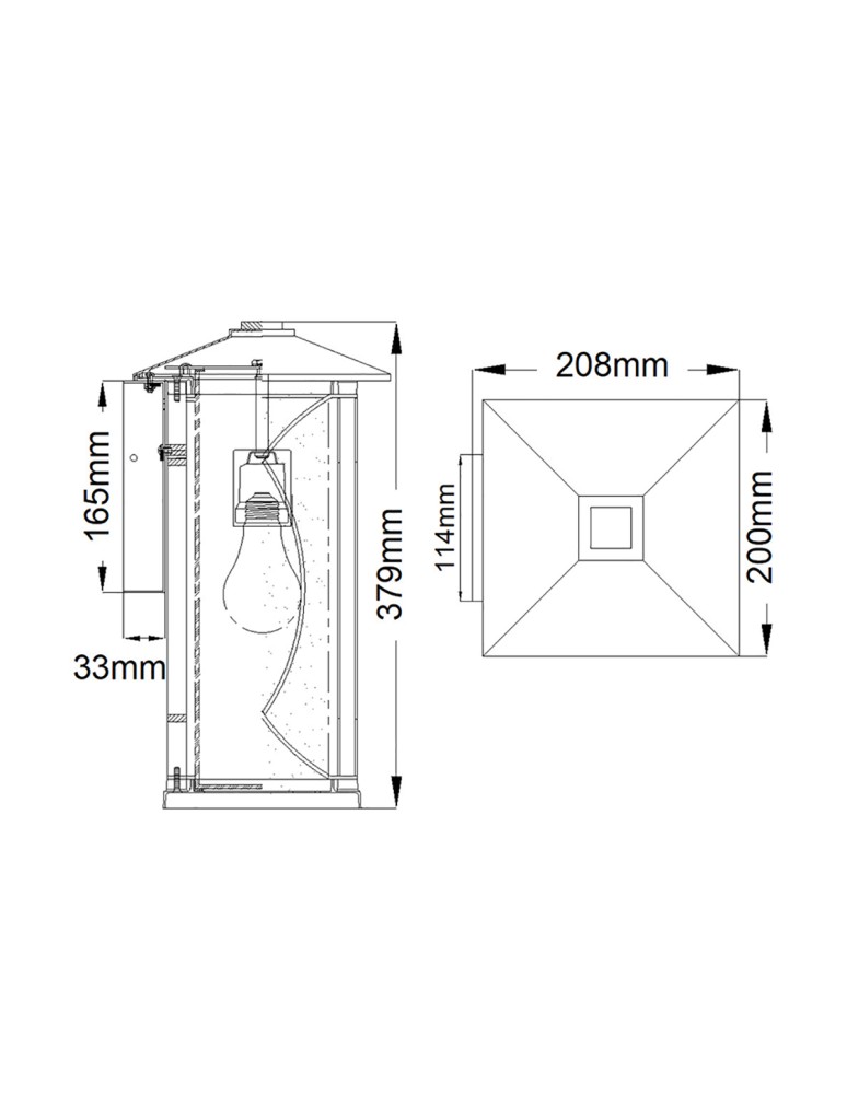 Outdoor wall lamps - Quintiesse Ashbern wall lantern - 1 light source IP44 Elstead Lighting QN-ASHBERN-M - product kolory-swiatla.pl 6