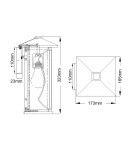 Outdoor wall lamps - Quintiesse Ashbern wall lantern - 1 light source IP44 Elstead Lighting QN-ASHBERN-S - product 5