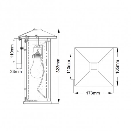 Quintiesse Latarnia naścienna Ashbern - 1 źródło światła IP44 Elstead Lighting QN-ASHBERN-S
