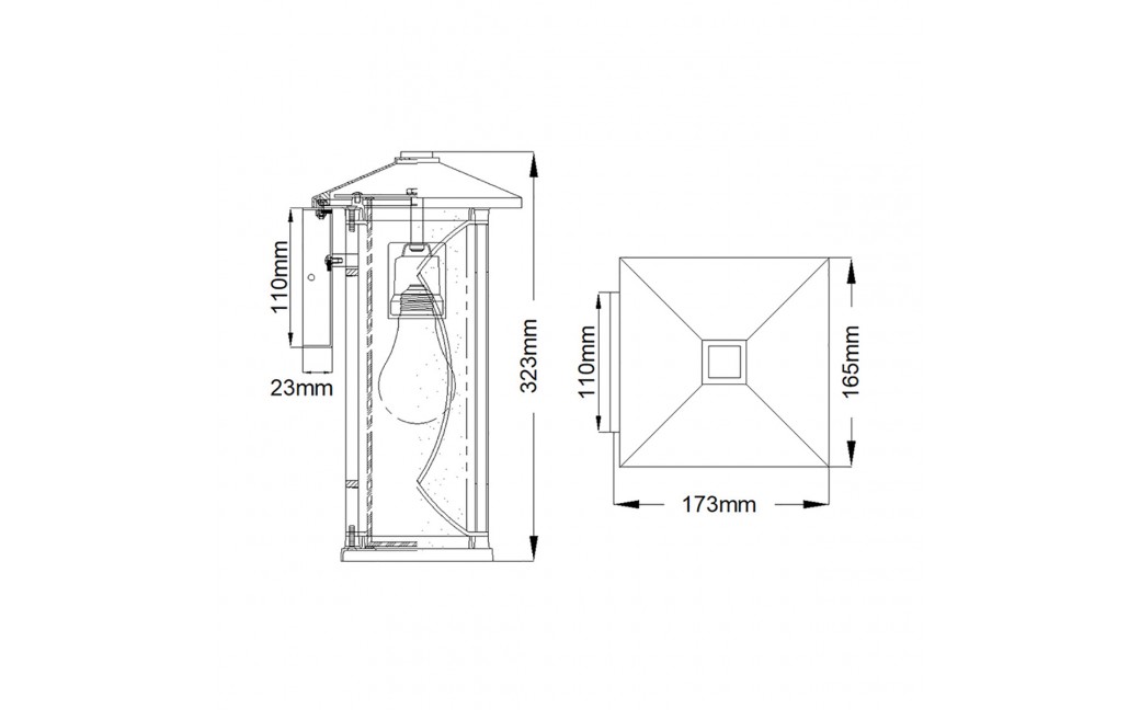 Quintiesse Latarnia naścienna Ashbern - 1 źródło światła IP44 Elstead Lighting QN-ASHBERN-S