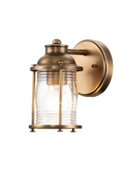 Quintiesse Ashland Bay wall lamp - 1 light source - Natural brass IP44 Elstead Lighting QN-ASHLANDBAY1-NBR-BATH