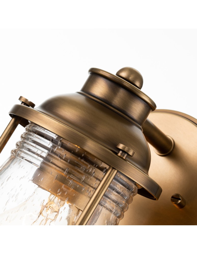 Bathroom wall lamps - Quintiesse Ashland Bay wall lamp - 1 light source - Natural brass IP44 Elstead Lighting QN-ASHLANDBAY1-NBR-BATH - product kolory-swiatla.pl 3