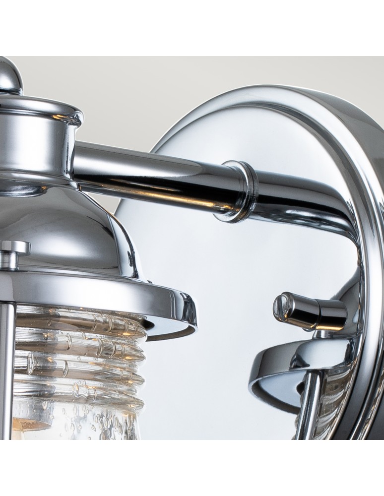 Bathroom wall lamps - Quintiesse Ashland Bay wall lamp - 1 light source - Polished chrome IP44 Elstead Lighting QN-ASHLANDBAY1-PC-BATH - product kolory-swiatla.pl 2