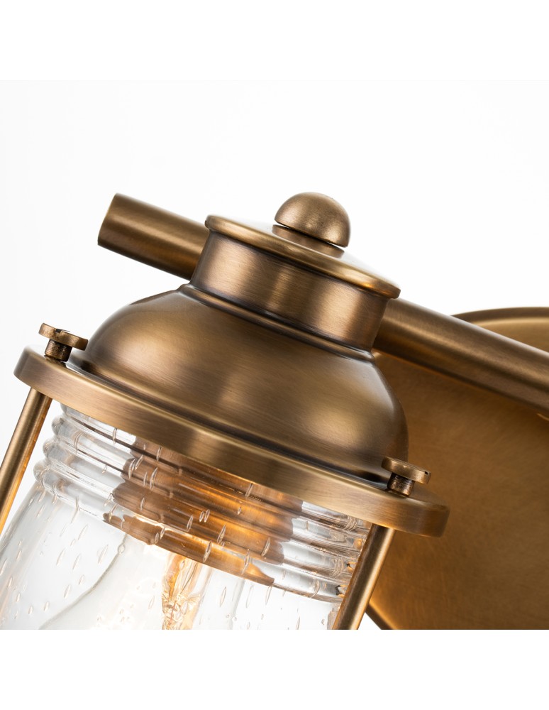 Bathroom wall lamps - Quintiesse Ashland Bay wall lamp - 2 light sources - Natural brass IP44 Elstead Lighting QN-ASHLANDBAY2-NBR-BATH - product kolory-swiatla.pl 2