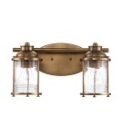 Bathroom wall lamps - Quintiesse Ashland Bay wall lamp - 2 light sources - Natural brass IP44 Elstead Lighting QN-ASHLANDBAY2-NBR-BATH - product 5