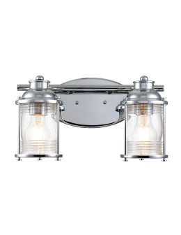 Quintiesse Ashland Bay wall lamp - 2 light sources - Polished chrome IP44 Elstead Lighting QN-ASHLANDBAY2-PC-BATH